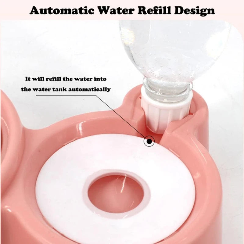 Wooforia Automatic Pet Food Bowl & Water Dispenser Set