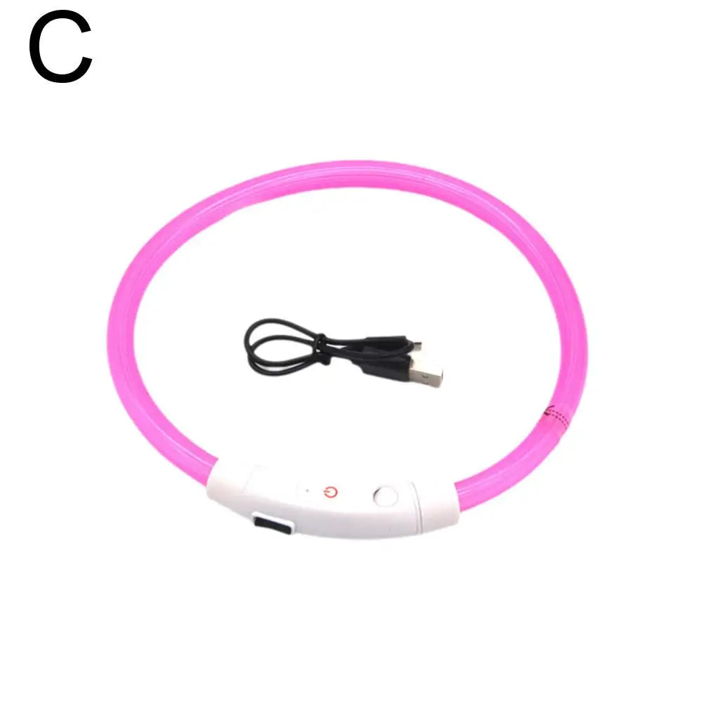 Wooforia LED Light-Up Dog Collar — USB Rechargeable Safety Collar