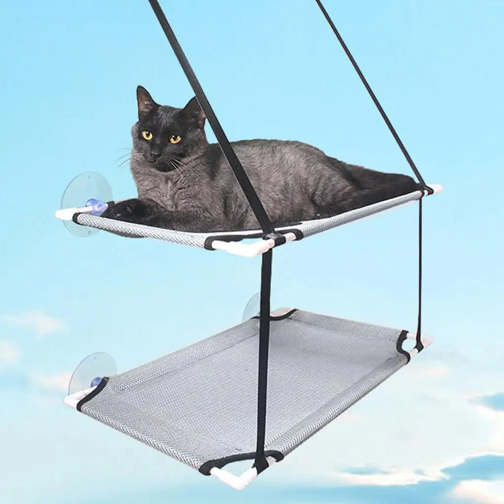 Wooforia Window-Mounted Cat Hammock Bed — Suction Cup Lounger