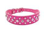 Wooforia Rhinestone PU Pet Collar — Adjustable for Cats & Dogs