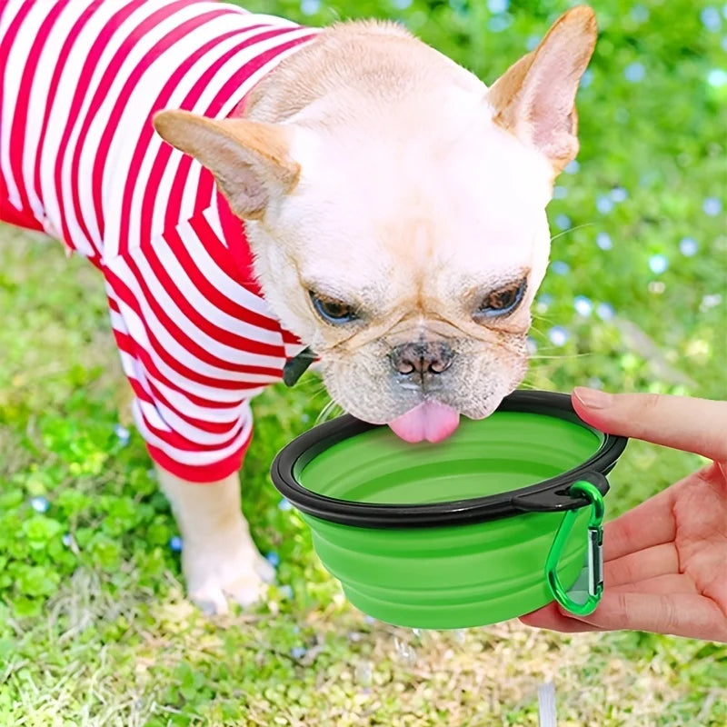 Wooforia Collapsible Pet Travel Bowl — Silicone Food & Water Bowl for Dogs & Cats