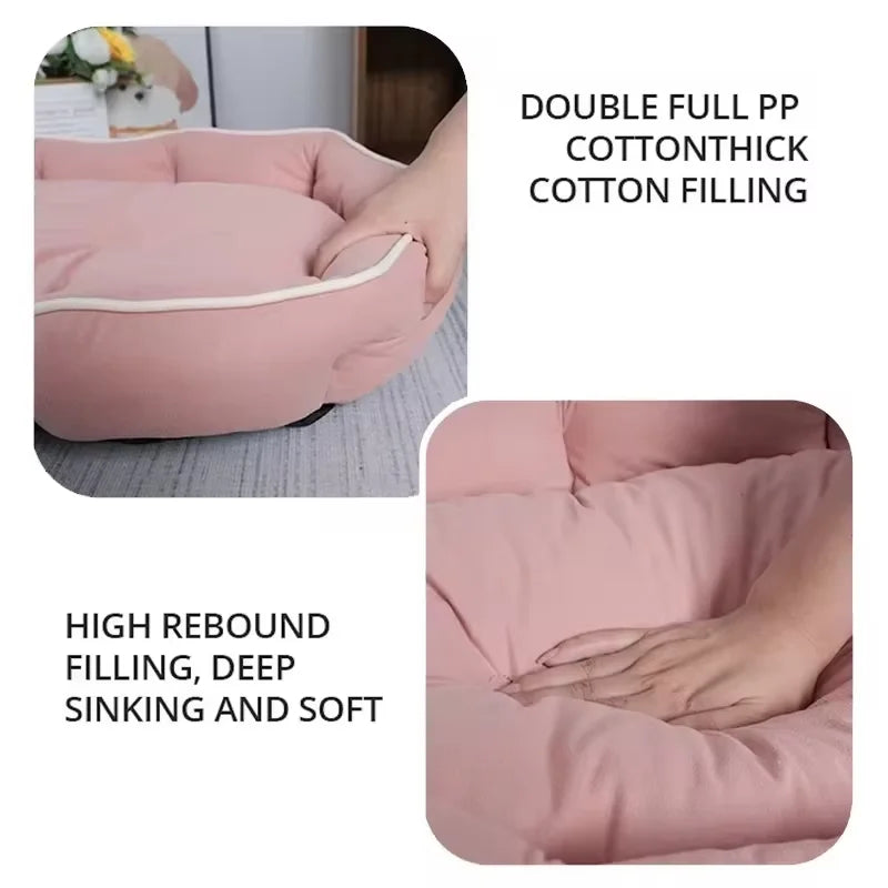 Wooforia Plush Pet Sofa Bed — Warm Dog & Cat Cushion