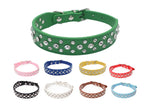 Wooforia Rhinestone PU Pet Collar — Adjustable for Cats & Dogs