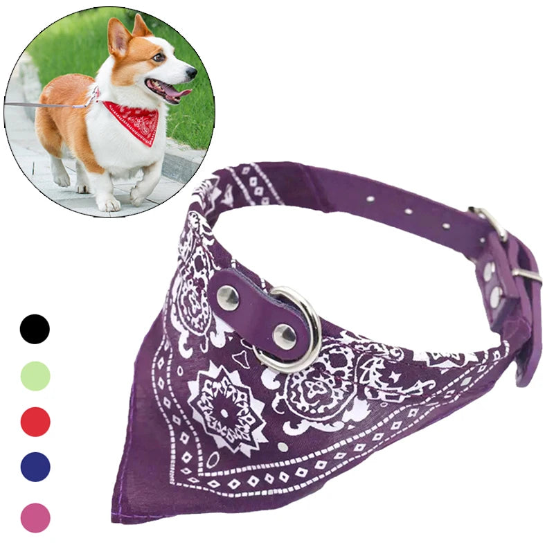 Wooforia Scarf Dog Collar — Adjustable PU Collar for Small & Medium Dogs