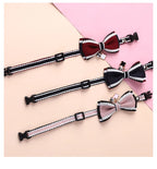 Wooforia Double-Layer Bowknot Cat Collar with Bell