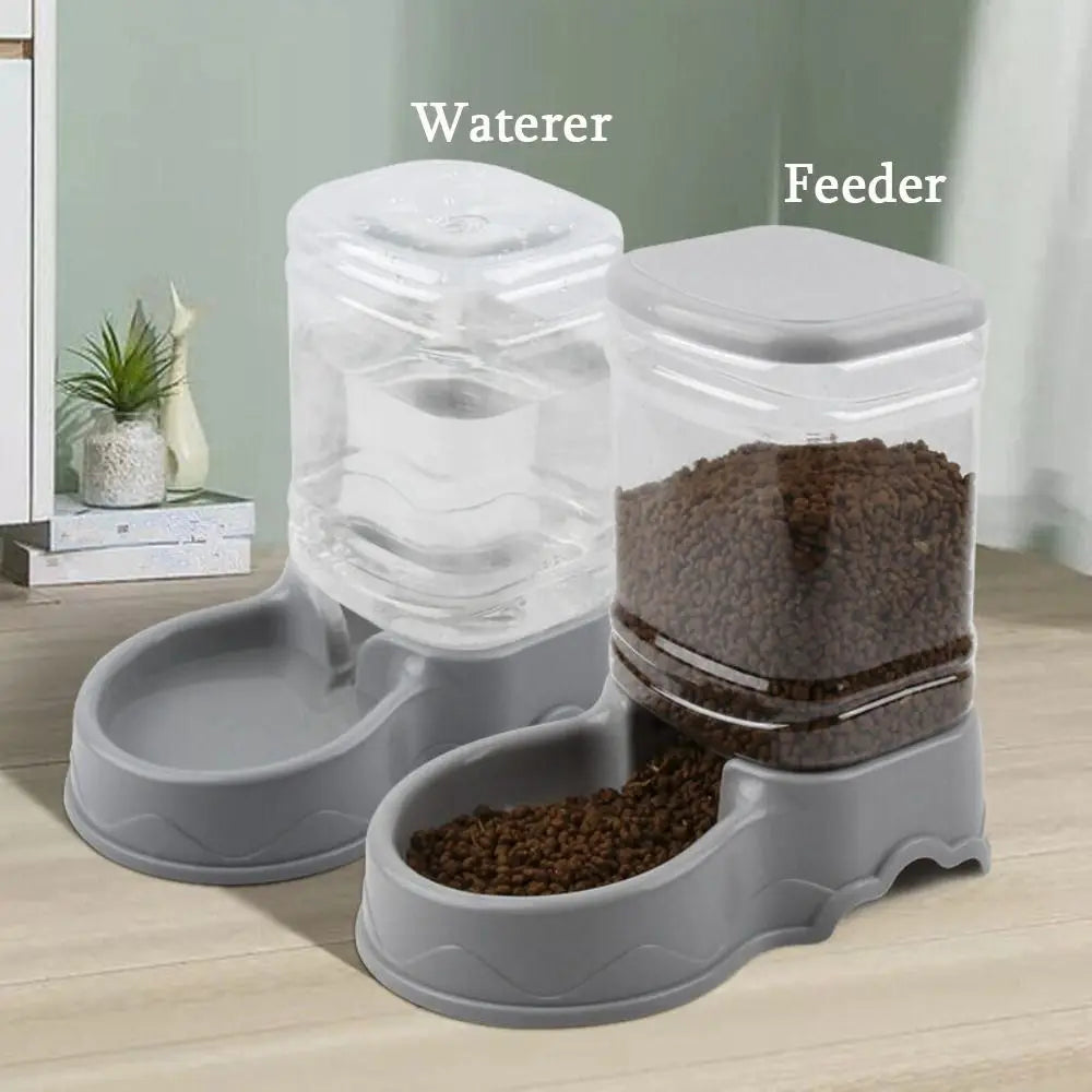 Wooforia 3.8L Automatic Pet Feeder & Water Fountain