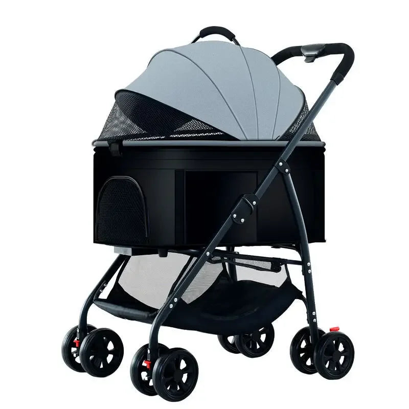 Wooforia Foldable Pet Travel Stroller — Lightweight for Dogs & Cats