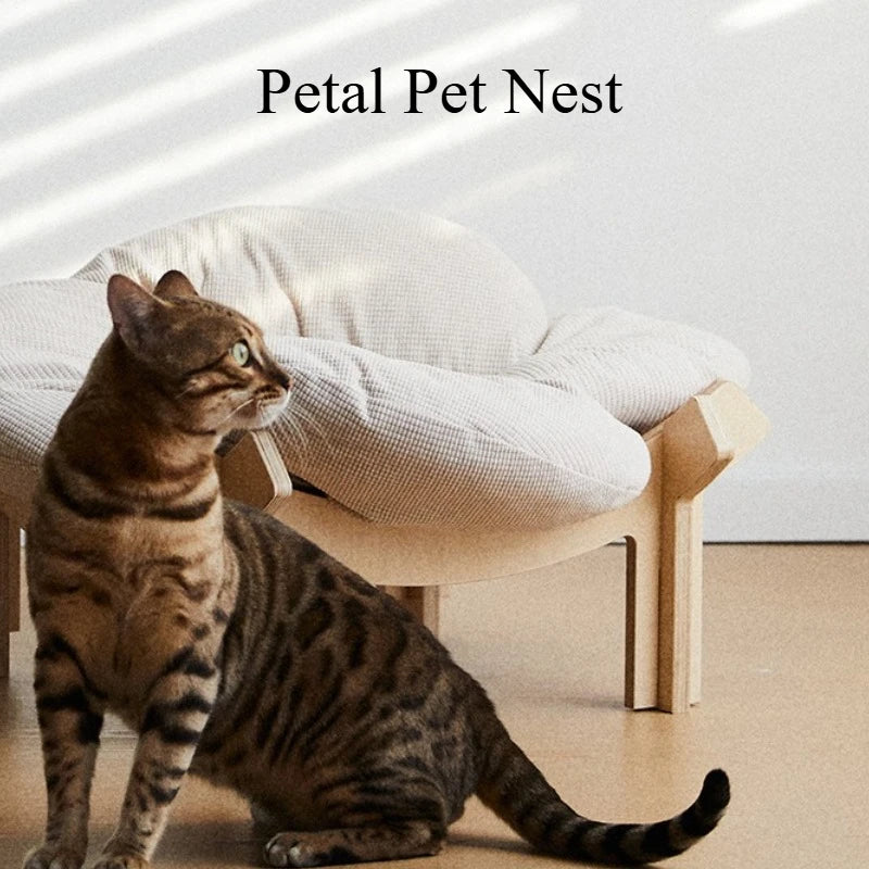 Wooforia Petal Cat Bed — Soft Indoor Sleeping Cushion for Cats & Small Dogs