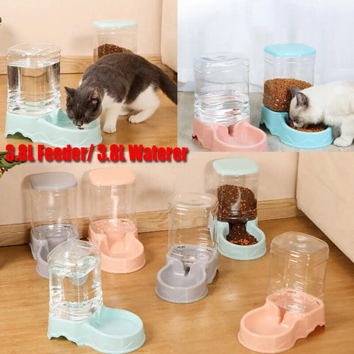 Wooforia 3.8L Automatic Pet Feeder & Water Fountain