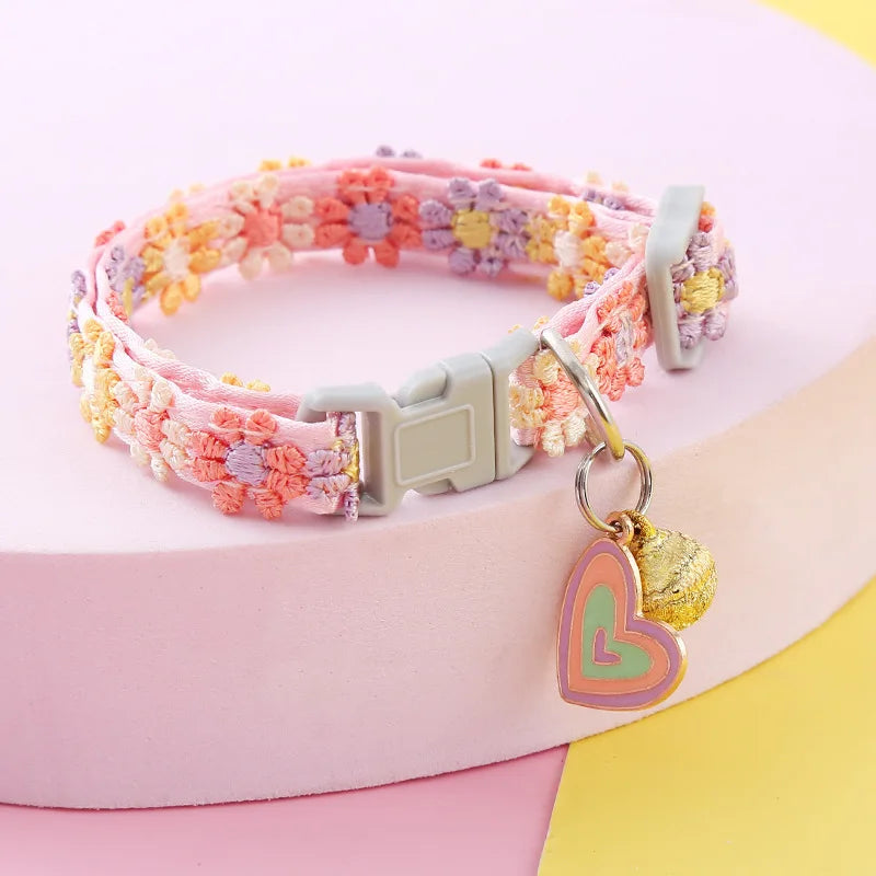 Wooforia Paw Print Pet Collar with Safety Bell