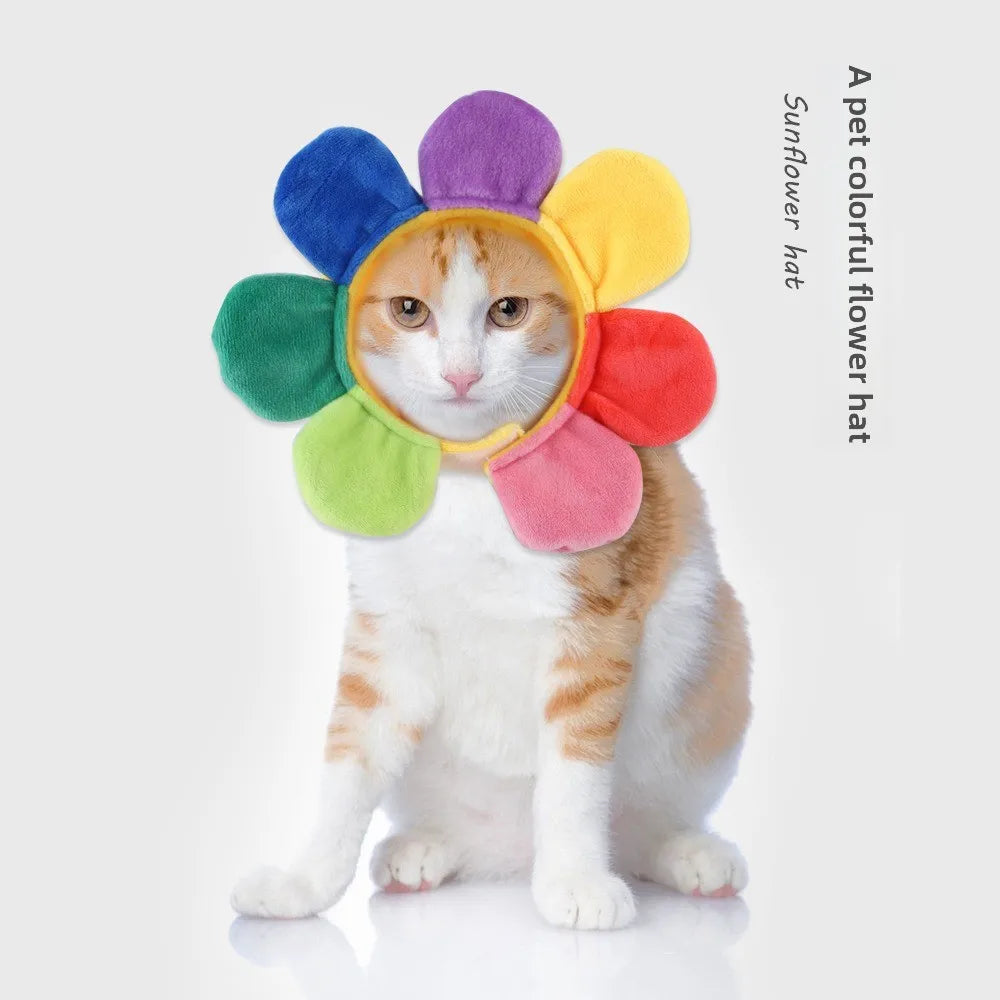 Wooforia Pet Sunflower Hat — Cute Costume for Cats & Dogs
