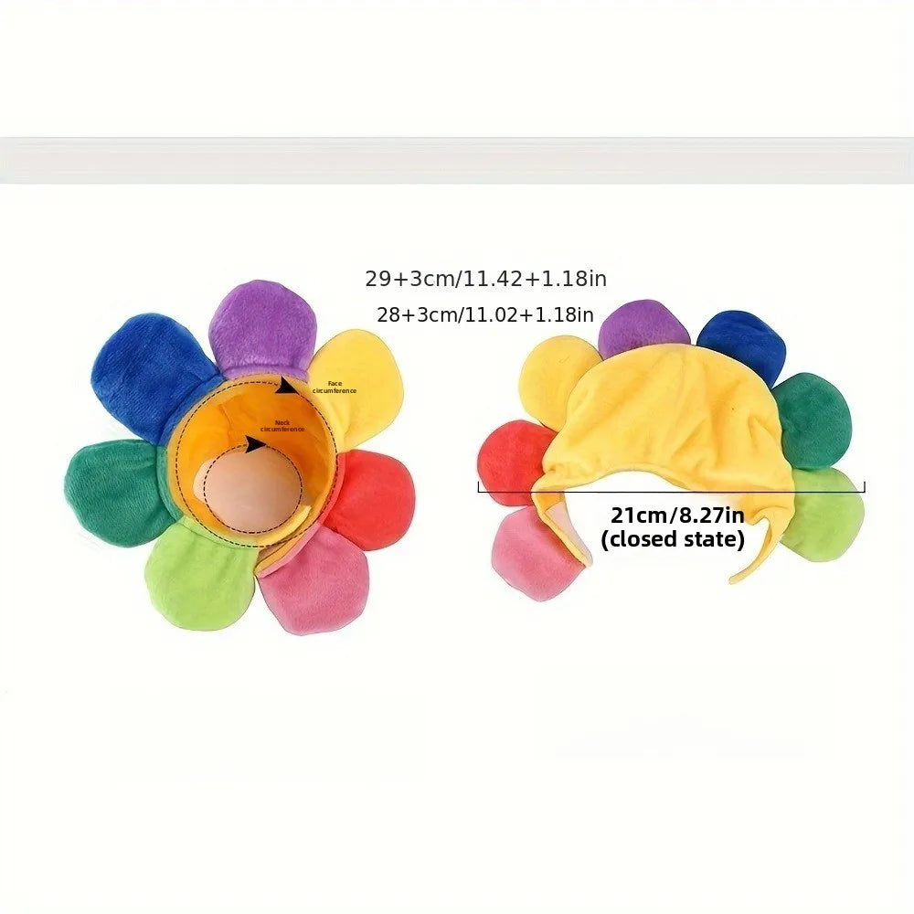 Wooforia Pet Sunflower Hat — Cute Costume for Cats & Dogs