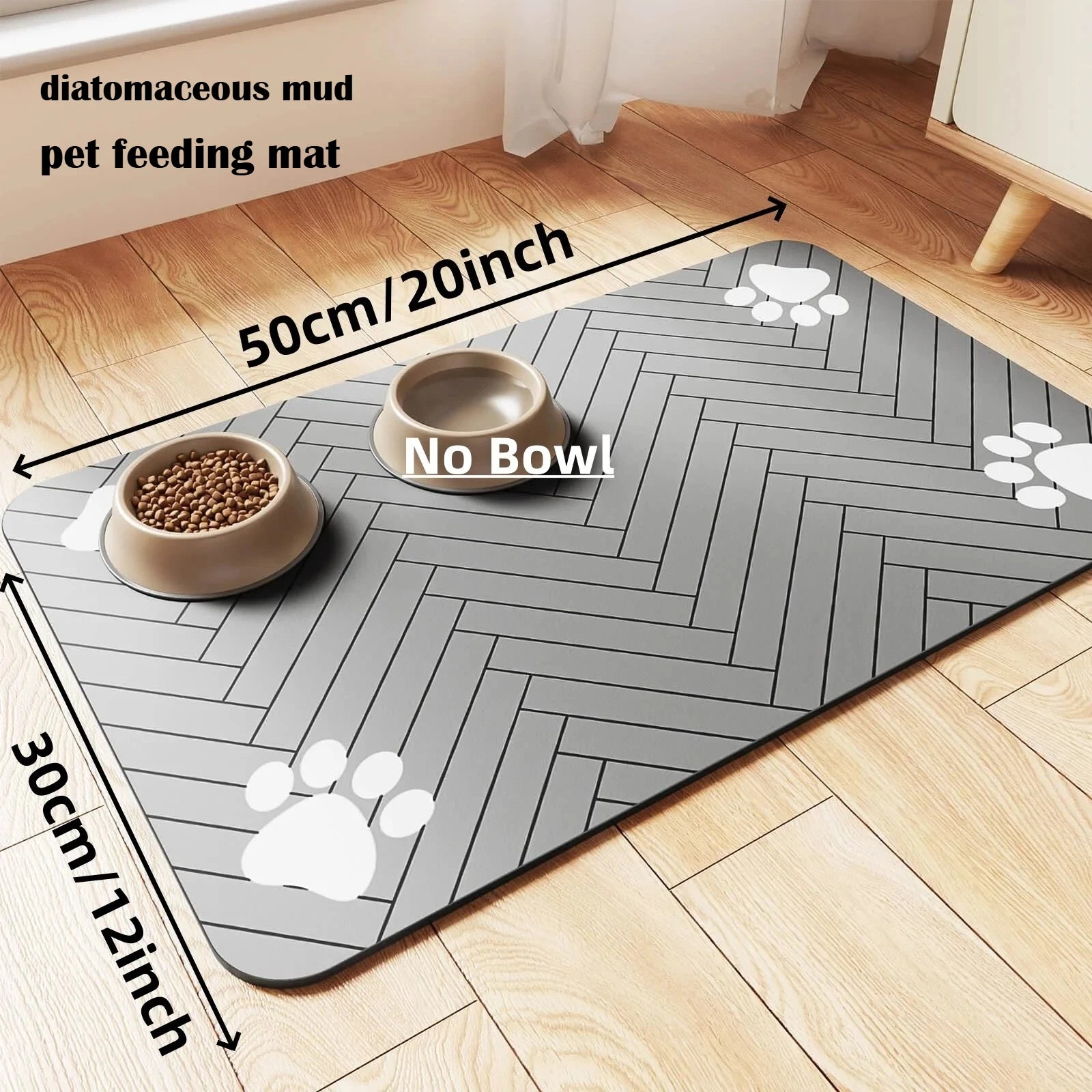 Wooforia Pet Feeding Mat — Absorbent, Non-Slip Placemat for Dogs & Cats