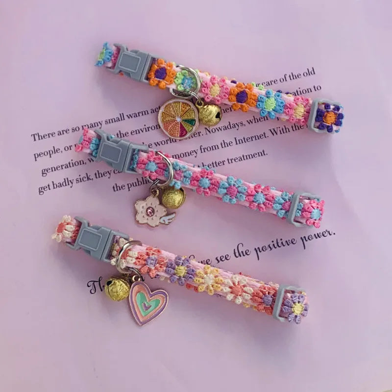 Wooforia Paw Print Pet Collar with Safety Bell