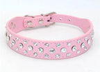 Wooforia Rhinestone PU Pet Collar — Adjustable for Cats & Dogs