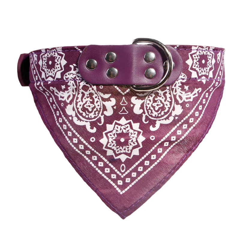 Wooforia Scarf Dog Collar — Adjustable PU Collar for Small & Medium Dogs