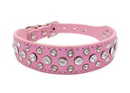 Wooforia Rhinestone PU Pet Collar — Adjustable for Cats & Dogs