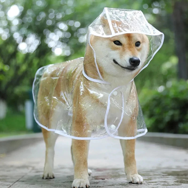Wooforia Transparent Pet Raincoat — Waterproof Jacket for Small Dogs
