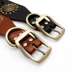 Wooforia Spiked Studded Dog Collar — Heavy Duty Leather for Large Dogs