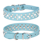 Wooforia Rhinestone PU Pet Collar — Adjustable for Cats & Dogs