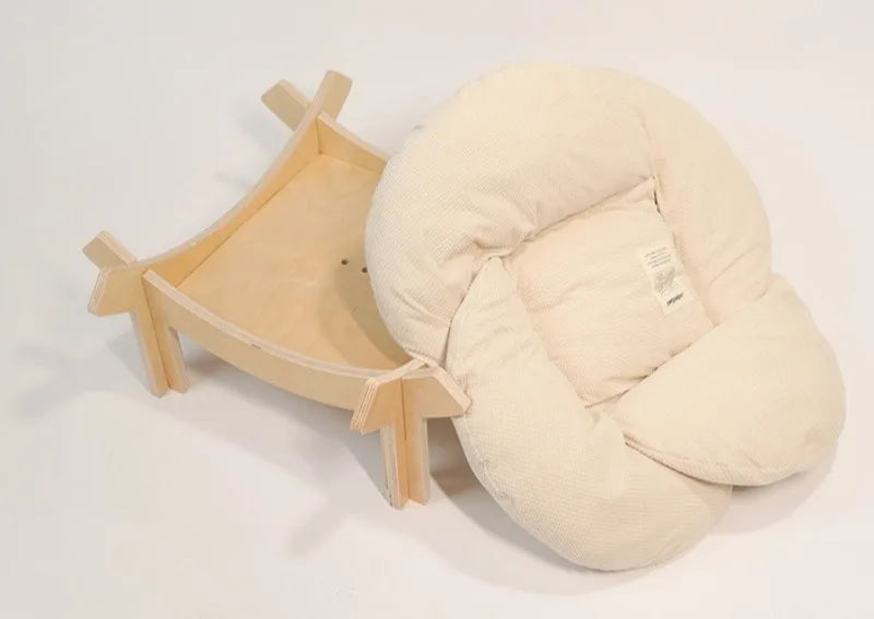 Wooforia Petal Cat Bed — Soft Indoor Sleeping Cushion for Cats & Small Dogs