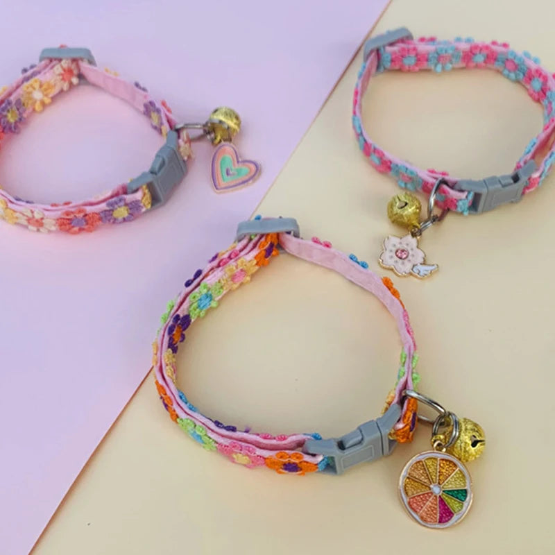 Wooforia Paw Print Pet Collar with Safety Bell