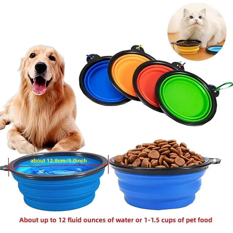 Wooforia Collapsible Pet Travel Bowl — Silicone Food & Water Bowl for Dogs & Cats