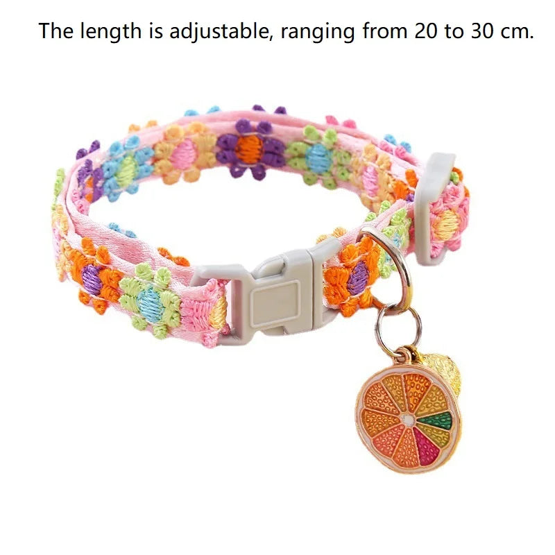 Wooforia Paw Print Pet Collar with Safety Bell