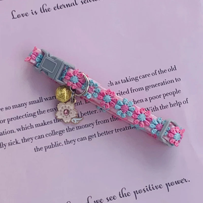 Wooforia Paw Print Pet Collar with Safety Bell