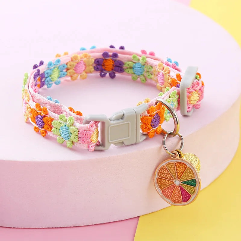 Wooforia Paw Print Pet Collar with Safety Bell