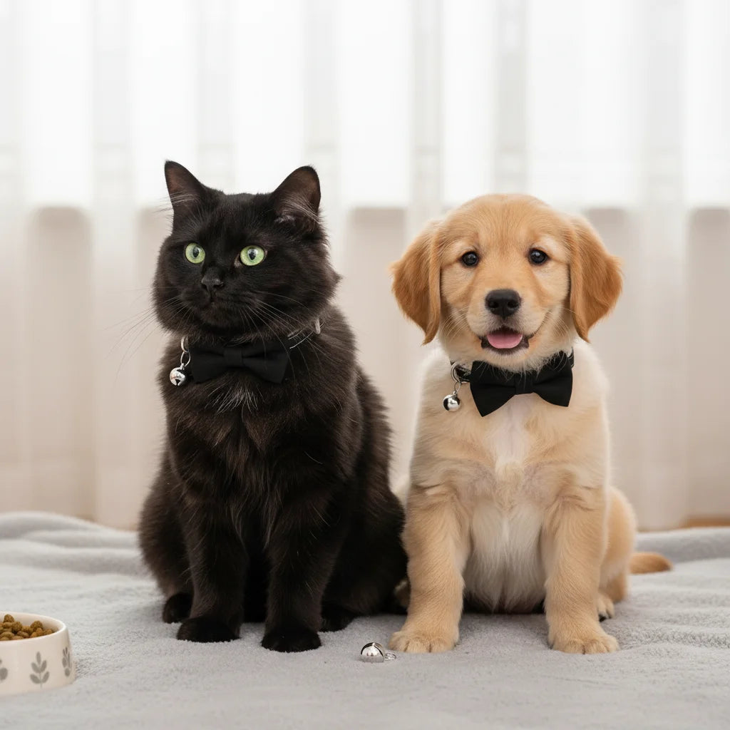 Wooforia Bowknot Cat & Dog Collar — Soft Bell Necklace