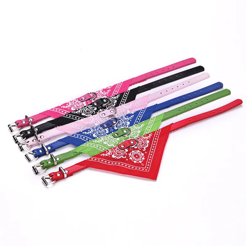 Wooforia Scarf Dog Collar — Adjustable PU Collar for Small & Medium Dogs