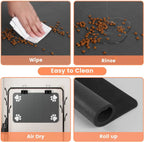 Wooforia Pet Feeding Mat — Absorbent, Non-Slip Placemat for Dogs & Cats