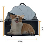 Wooforia Foldable Pet Travel Stroller — Lightweight for Dogs & Cats