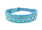 Wooforia Rhinestone PU Pet Collar — Adjustable for Cats & Dogs