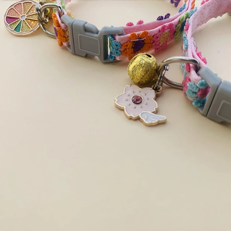 Wooforia Paw Print Pet Collar with Safety Bell