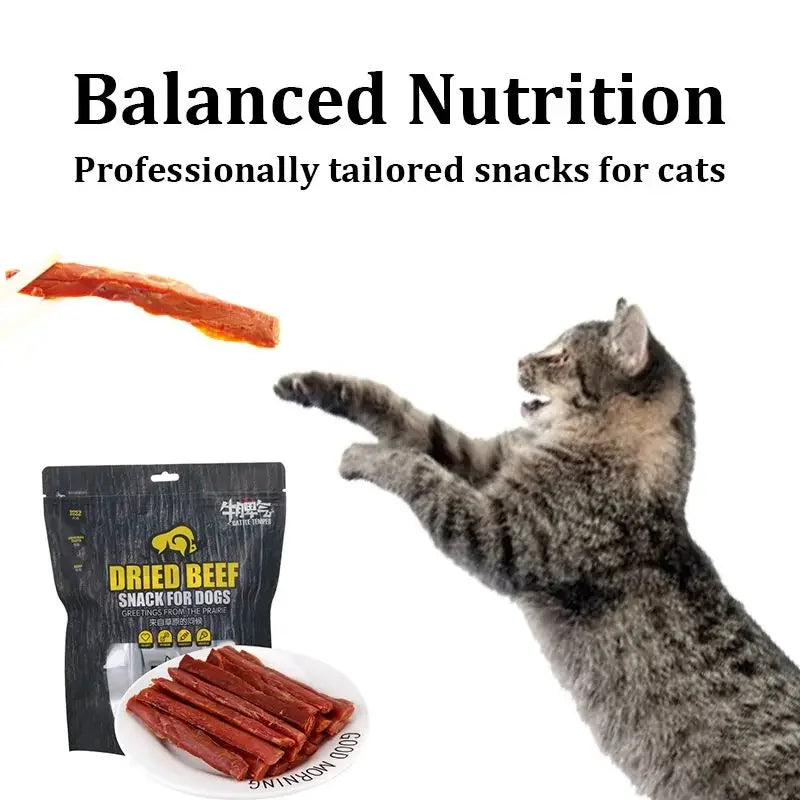 Wooforia Premium Beef Jerky Treats — Taurine & Omega-Rich for Cats & Dogs