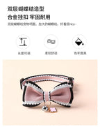 Wooforia Double-Layer Bowknot Cat Collar with Bell