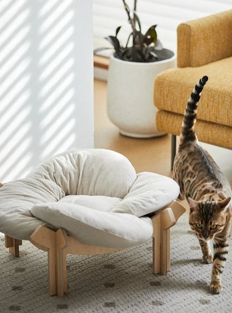 Wooforia Petal Cat Bed — Soft Indoor Sleeping Cushion for Cats & Small Dogs