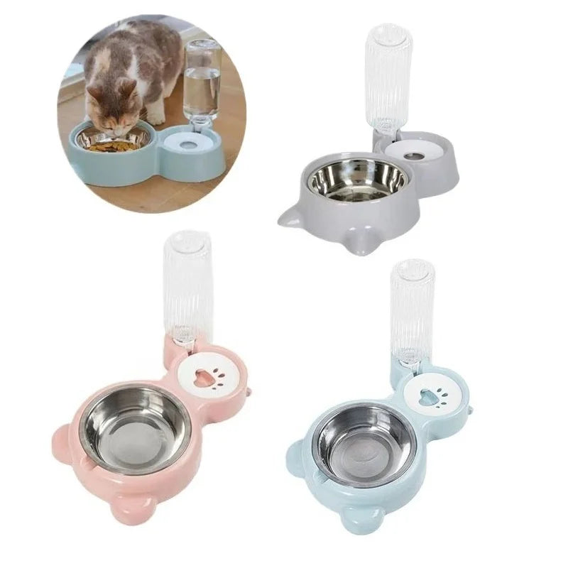 Wooforia Automatic Pet Food Bowl & Water Dispenser Set