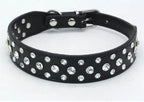 Wooforia Rhinestone PU Pet Collar — Adjustable for Cats & Dogs