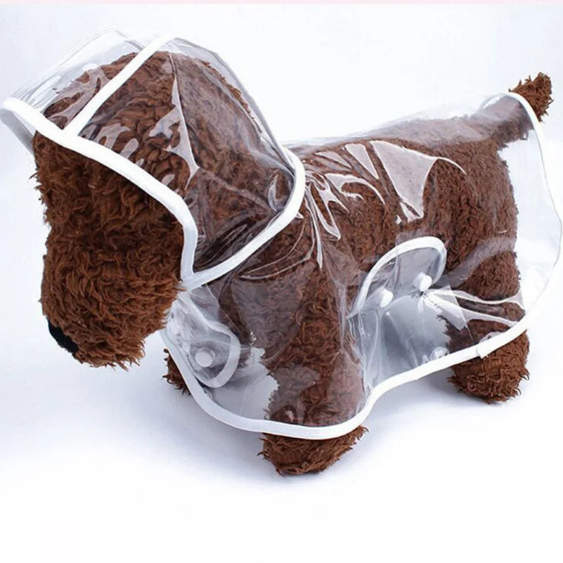 Wooforia Transparent Pet Raincoat — Waterproof Jacket for Small Dogs
