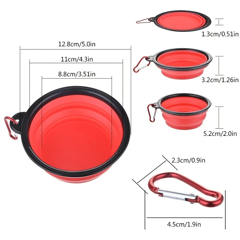 Wooforia Collapsible Pet Travel Bowl — Silicone Food & Water Bowl for Dogs & Cats