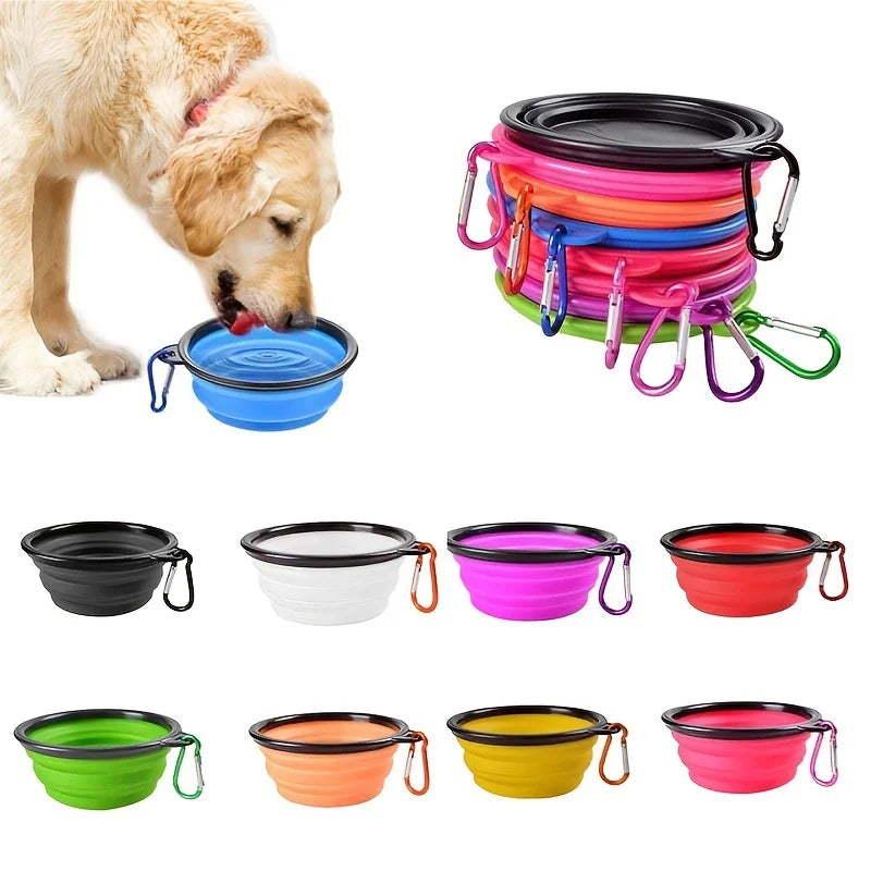 Wooforia Collapsible Pet Travel Bowl — Silicone Food & Water Bowl for Dogs & Cats