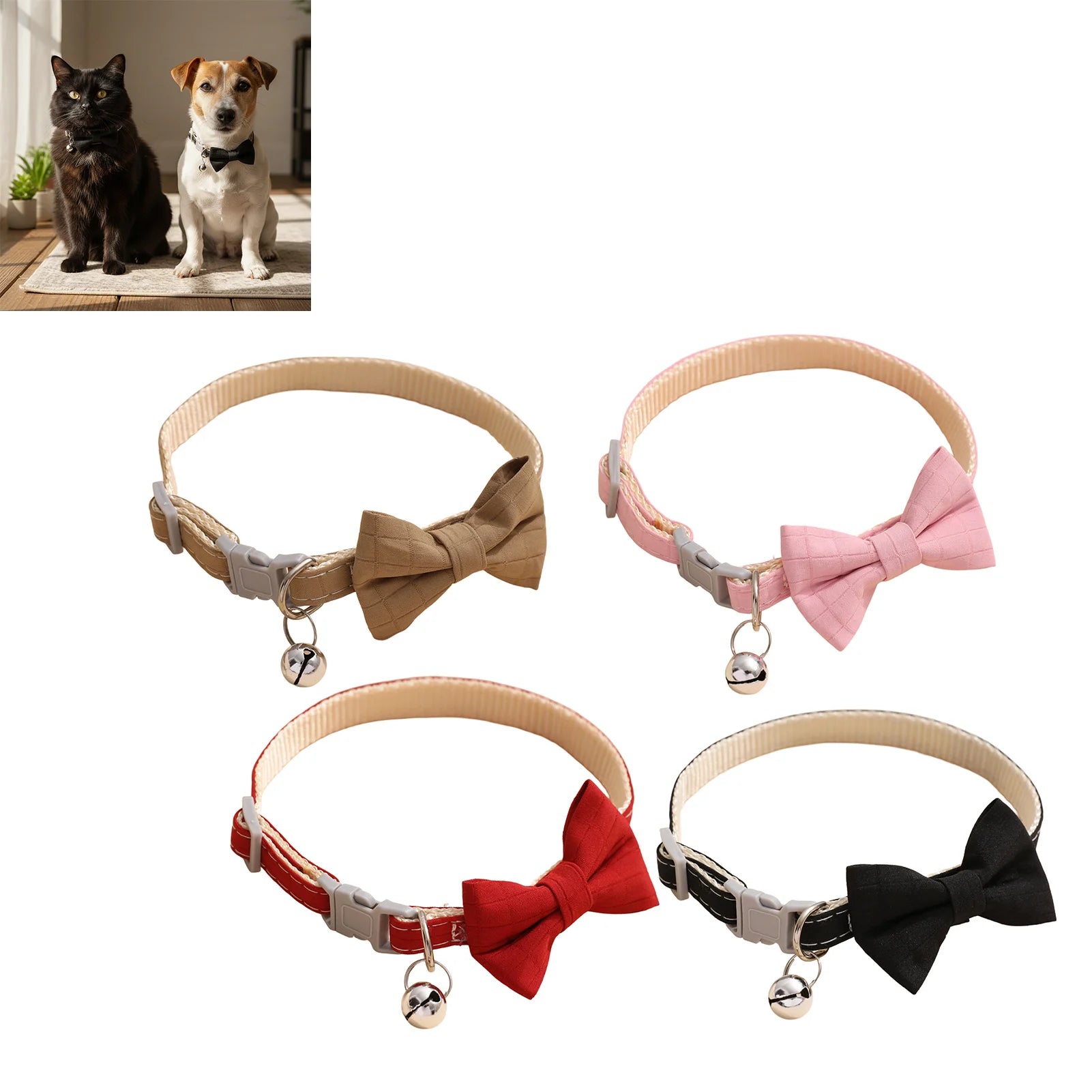 Wooforia Bowknot Cat & Dog Collar — Soft Bell Necklace