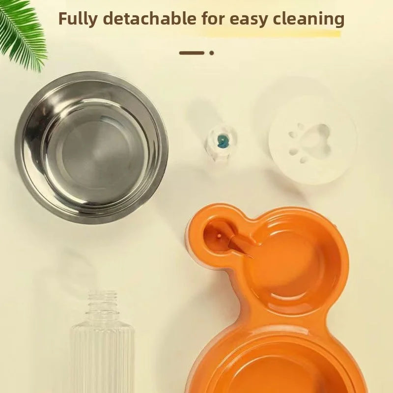 Wooforia Automatic Pet Food Bowl & Water Dispenser Set