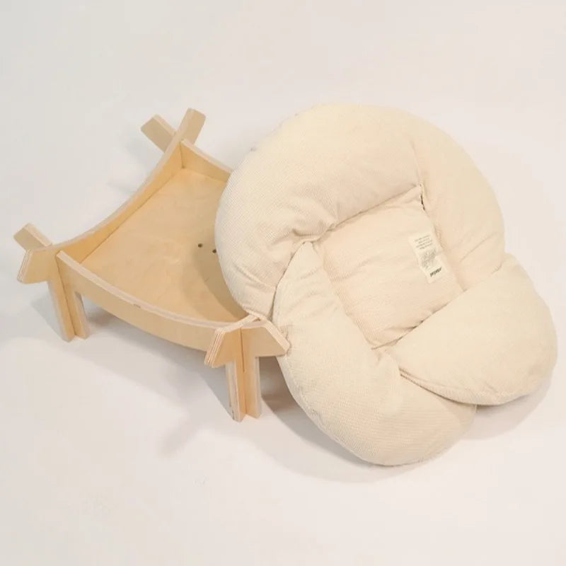 Wooforia Petal Cat Bed — Soft Indoor Sleeping Cushion for Cats & Small Dogs