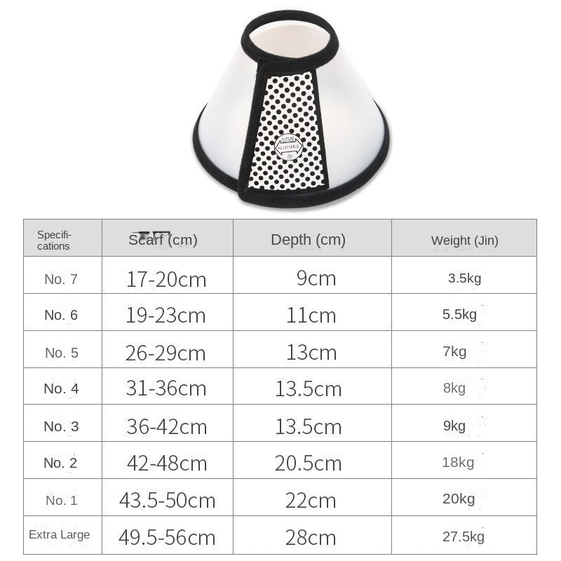 Wooforia Recovery Cone Collar — Anti-Bite Medical Collar for Dogs & Cats