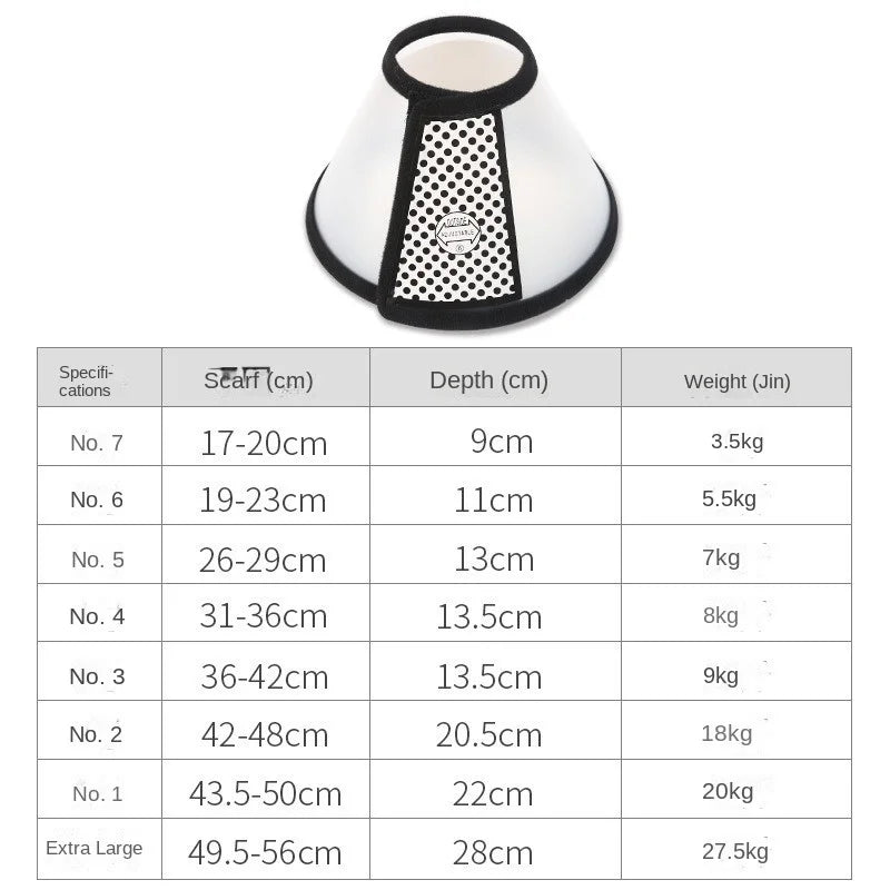 Wooforia Recovery Cone Collar — Anti-Bite Medical Collar for Dogs & Cats