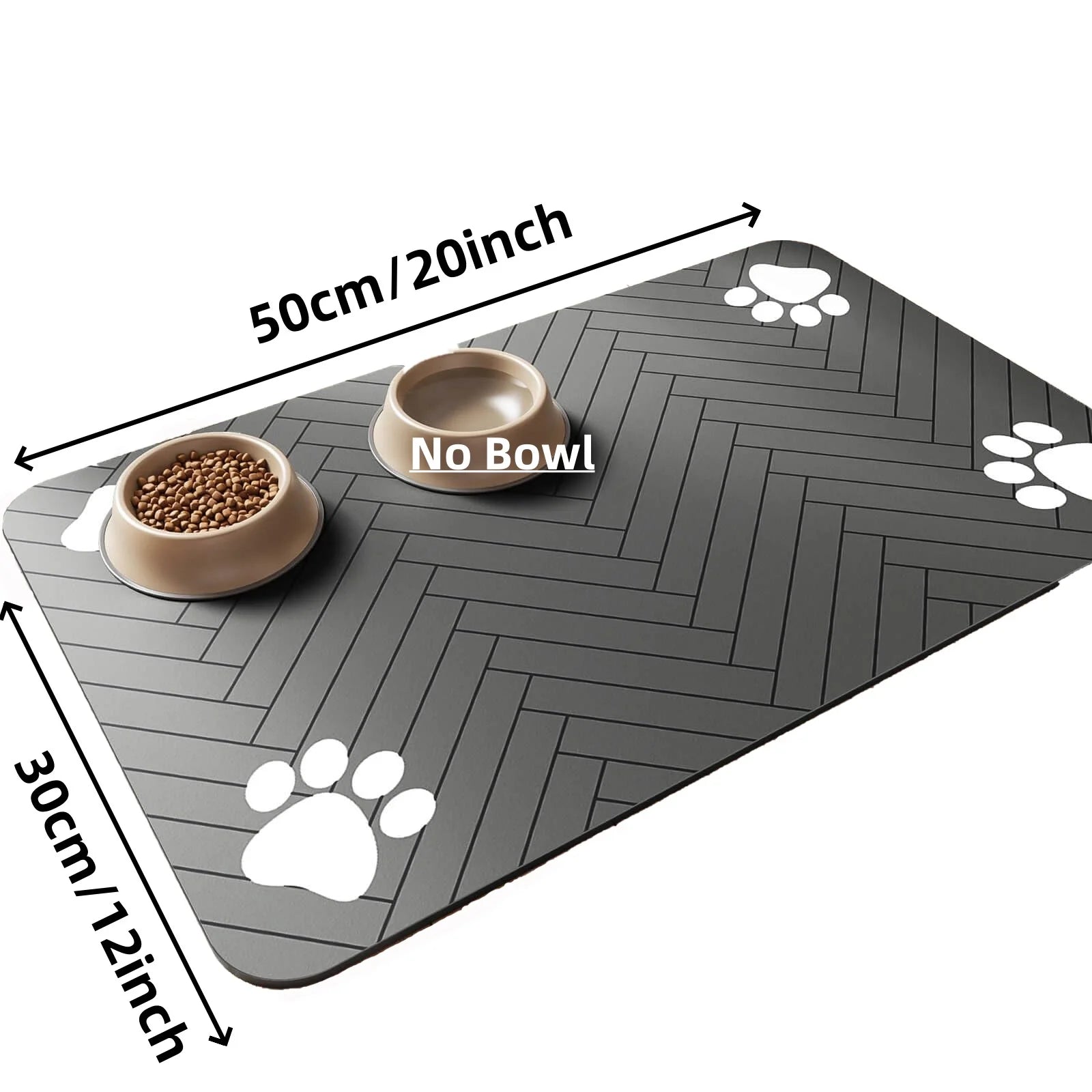 Wooforia Pet Feeding Mat — Absorbent, Non-Slip Placemat for Dogs & Cats